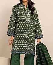 Khaadi Dark Green Khaddar Suit- Pakistani Winter Dress