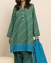 Khaadi Emerald Green Khaddar Suit- Pakistani Winter Clothing