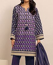 Khaadi Lilac/Navy Khaddar Suit- Pakistani Winter Dress