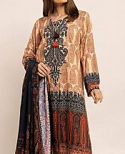 Khaadi Beige Marina Suit- Pakistani Winter Dress