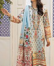 Khaadi Baby Blue Messuri Suit- Pakistani Lawn Dress