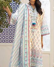 Khaadi Off-white Messuri Suit- Pakistani Designer Lawn Suits