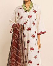 Khaadi Off-white Crosshatch Suit- Pakistani Winter Dress