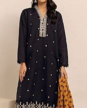 Khaadi Black Crosshatch Suit- Pakistani Winter Dress
