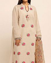 Khaadi Off-white Crosshatch Suit- Pakistani Winter Dress