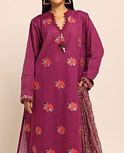 Khaadi Mulberry Crosshatch Suit- Pakistani Winter Dress
