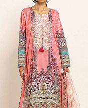 Khaadi Tea Pink Cotton Satin Suit- Pakistani Winter Dress