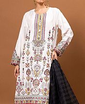 Khaadi Off-white Raw Silk Suit- Pakistani Winter Dress