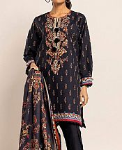 Khaadi Black Khaddar Suit- Pakistani Winter Dress
