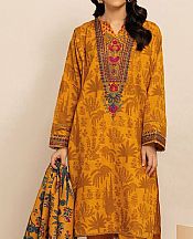 Khaadi Mustard Khaddar Suit- Pakistani Winter Dress