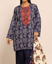 Khaadi Navy Khaddar Suit- Pakistani Winter Clothing