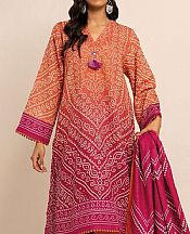 Khaadi Orange Khaddar Suit