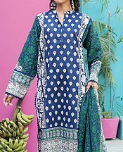 Khaadi Navy Lawn Suit- Pakistani Designer Lawn Suits