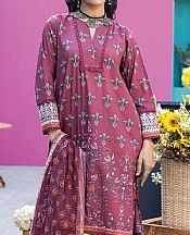 Khaadi Maroon Lawn Suit- Pakistani Lawn Dress