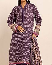 Khaadi Purple Khaddar Suit- Pakistani Winter Dress