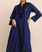 Khaadi Dark Blue Khaddar Suit- Pakistani Winter Dress
