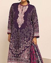 Khaadi Purple Khaddar Suit- Pakistani Winter Clothing