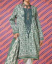 Khaadi Sage Green Lawn Suit (2 pcs)- Pakistani Lawn Dress