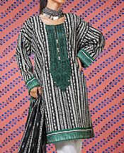 Khaadi Green/Black Lawn Suit (2 pcs)- Pakistani Designer Lawn Suits