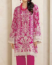 Khaadi Dark Pink Lawn Suit (2 pcs)- Pakistani Designer Lawn Suits
