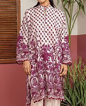 Khaadi Off White/Dark Raspberry Lawn Suit (2 pcs)- Pakistani Designer Lawn Suits