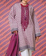Khaadi Boysenberry/Off White Lawn Suit (2 pcs)- Pakistani Lawn Dress