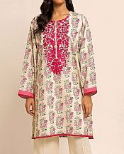Khaadi Off-white Khaddar Suit (2 Pcs)- Pakistani Winter Dress