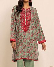 Khaadi Pistachio Green Khaddar Suit (2 Pcs)- Pakistani Winter Dress