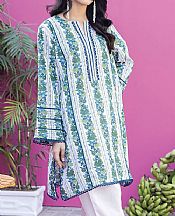 Khaadi White/Green Lawn Suit (2 Pcs)- Pakistani Lawn Dress