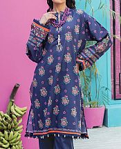 Khaadi Navy Blue Lawn Suit (2 Pcs)- Pakistani Designer Lawn Suits