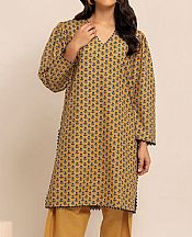 Khaadi Mustard Khaddar Suit (2 Pcs)- Pakistani Winter Dress