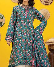 Khaadi Teal Lawn Suit (2 Pcs)- Pakistani Lawn Dress