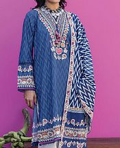 Khaadi Oxford Blue Lawn Suit (2 Pcs)- Pakistani Lawn Dress