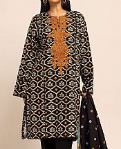 Khaadi Black Khaddar Suit (2 Pcs)- Pakistani Winter Dress