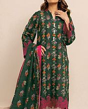 Khaadi Forest Green Khaddar Suit (2 Pcs)- Pakistani Winter Clothing