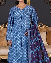 Khas Cornflower Blue Khaddar Suit- Pakistani Winter Clothing