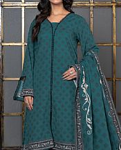 Khas Deep Sea Green Khaddar Suit- Pakistani Winter Dress