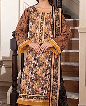 Khas Brown Cambric Suit- Pakistani Designer Lawn Suits