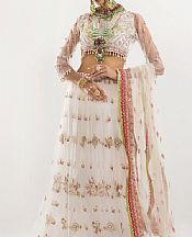 Khas White Net Suit- Pakistani Designer Chiffon Suit