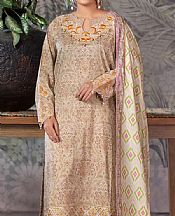 Khas Beige Cambric Suit- Pakistani Winter Dress