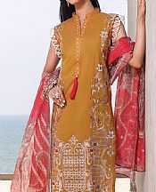 Khas  Mustard Lawn Suit- Pakistani Lawn Dress