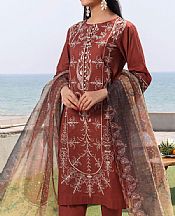 Khas  Brown Lawn Suit- Pakistani Designer Lawn Suits