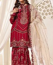 Khas Maroon Net Suit- Pakistani Chiffon Dress