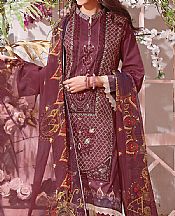 Wine Red Lawn Suit- Pakistani Designer Lawn Dress