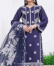 Navy Blue Cambric Suit- Pakistani Winter Dress