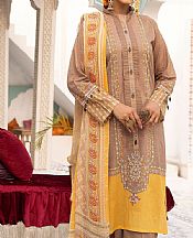 Fallow Brown Lawn Suit- Pakistani Designer Lawn Dress
