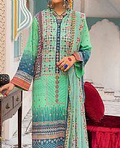 Spring Green Lawn Suit- Pakistani Designer Lawn Dress