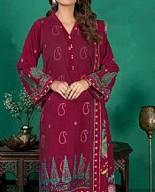 Khas Magenta Khaddar Suit- Pakistani Winter Dress