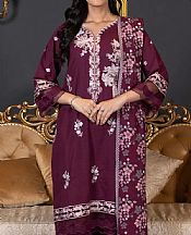 Khas Wine Berry Khaddar Suit- Pakistani Winter Clothing