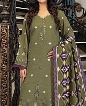 Khas Drab Green Khaddar Suit- Pakistani Winter Dress